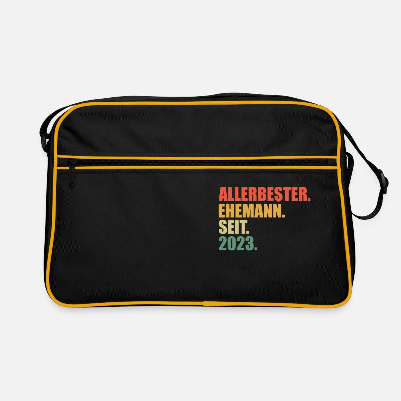 bester Ehemann seit 2023 1.Hochzeitstag Retro Tasche