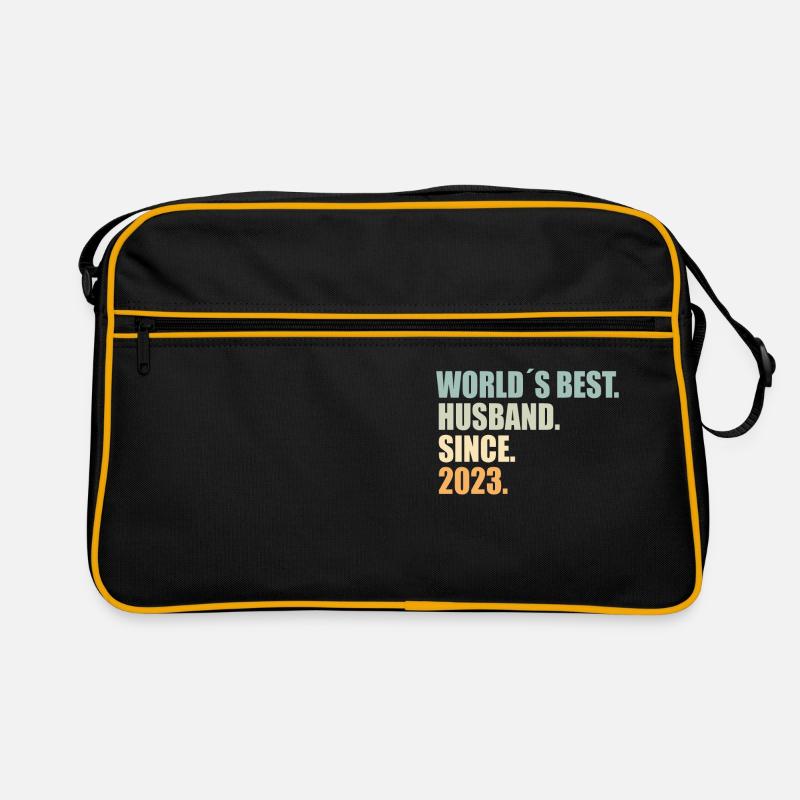 bester Ehemann seit 2023 1.Hochzeitstag Retro Tasche