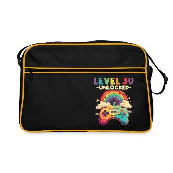 Level 30 Years Gaming 30s 30s Birthday - Retro Bag - black/gold - Front