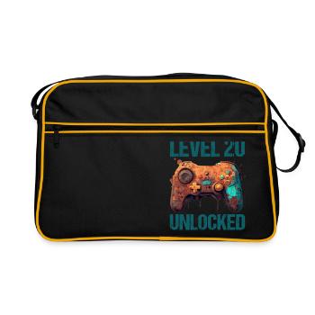 Level 20 Years Gaming 20s 20 Birthday - Retro Bag - black/gold - Front