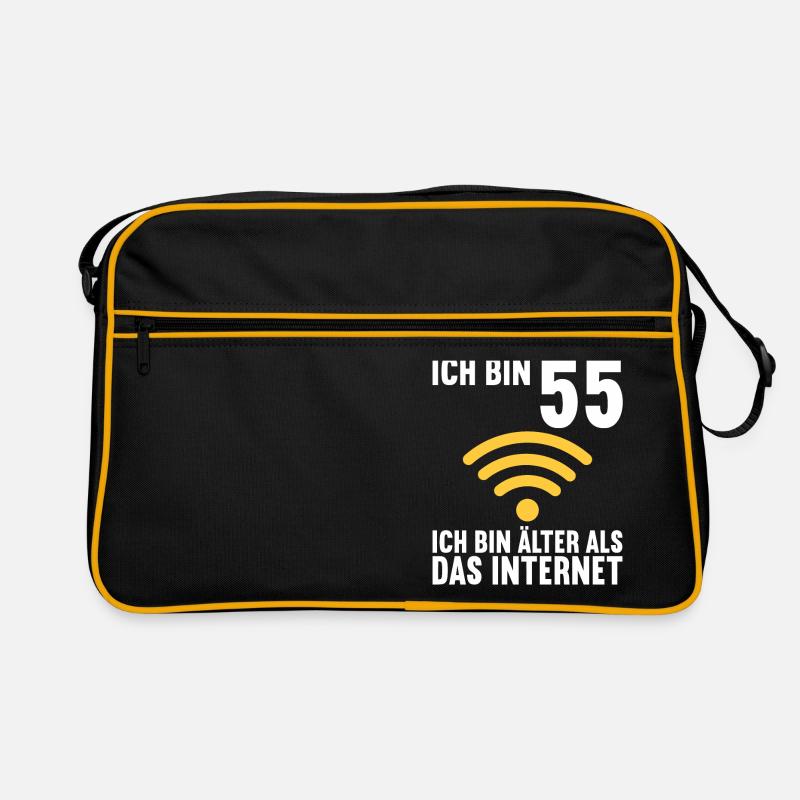 Ich bin 55 Ich bin älter als das Internet Retro Tasche