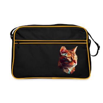 Chaton Chaton Chat Polygone Chat - Sac Retro - noir/or - Devant