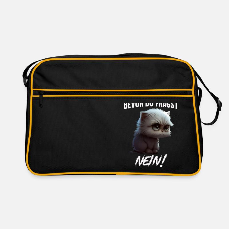 Bevor du fragst Nein Retro Tasche