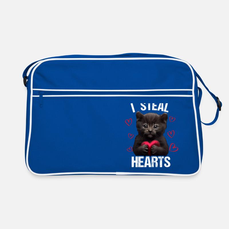 Je vole des cœurs chat Sac Retro