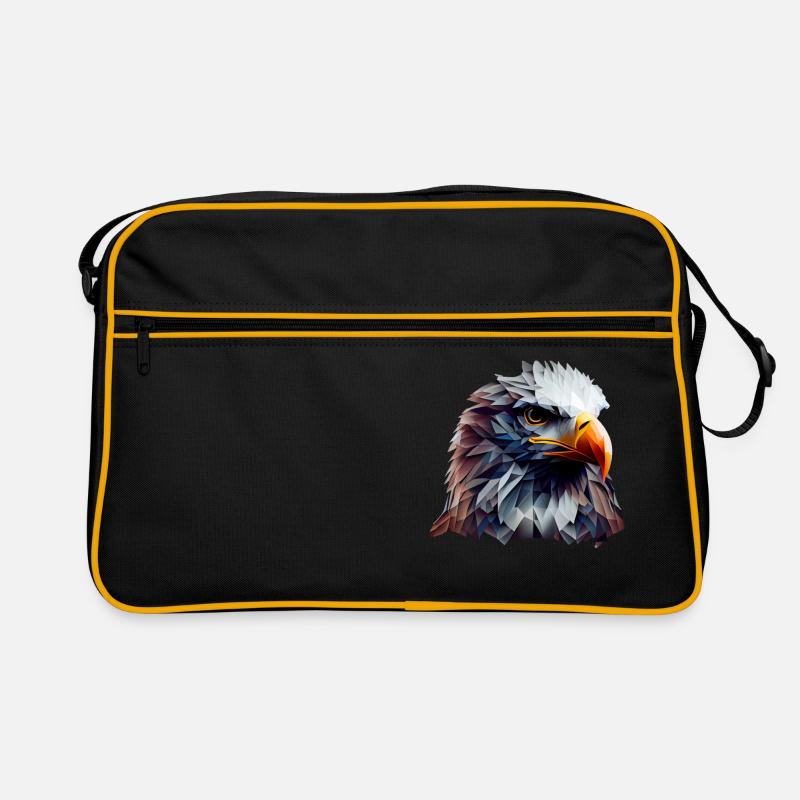 Conception polygonale cool avec un pygargue à tête blanche Sac Retro