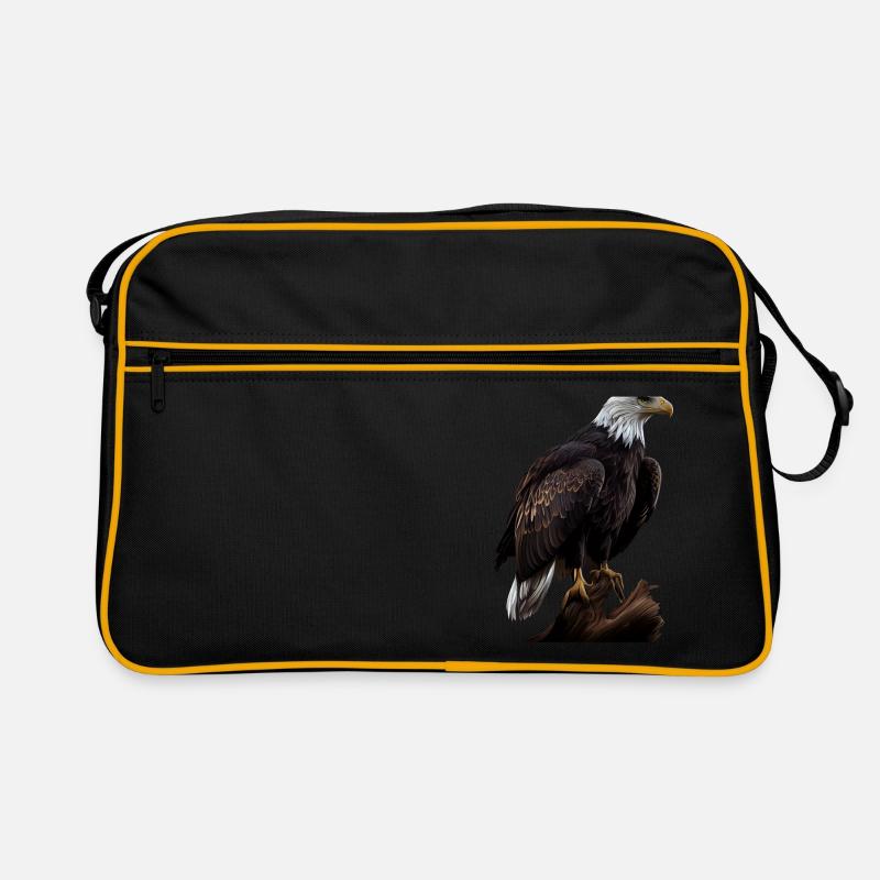 Conception polygonale cool avec un pygargue à tête blanche Sac Retro