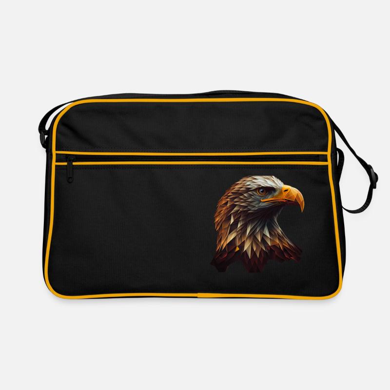 Cool polygon design with a bald eagle Retro Bag