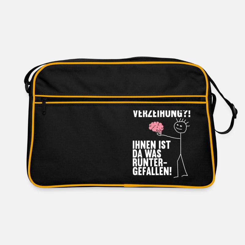 Dir ist da was runtergefallen Gehirn Retro Tasche