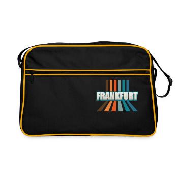 Frankfurterin Frankfurter Frankfurt - Retro Tasche - Schwarz/Gold - Vorne