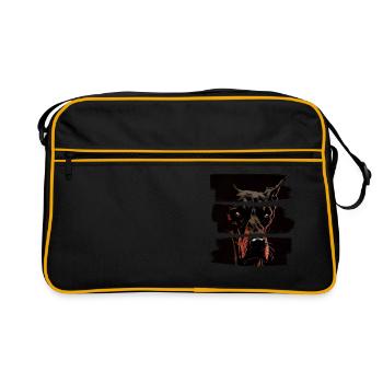 Doberman Dobermans Chien Chiens chiot Doberman - Sac Retro - noir/or - Devant