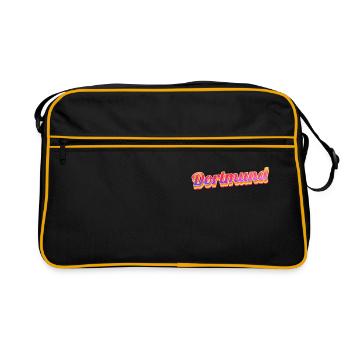 Dortmunderin Dortmunder Dortmund - Retro Tasche - Schwarz/Gold - Vorne