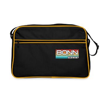 Bonnerin Bonner Bonn - Retro Tasche - Schwarz/Gold - Vorne