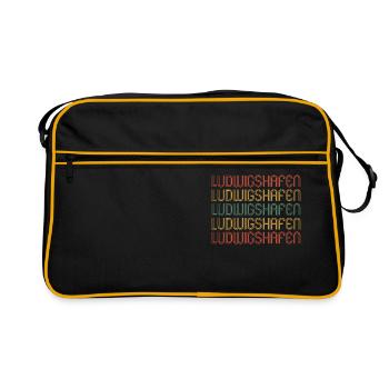 Ludwigshafenerin Ludwigshafener Ludwigshafen - Retro Tasche - Schwarz/Gold - Vorne
