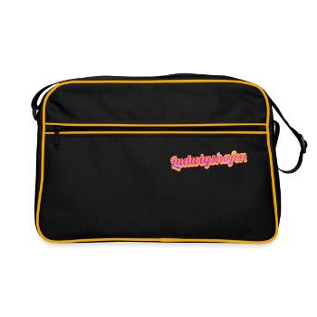 Ludwigshafenerin Ludwigshafener Ludwigshafen - Retro Tasche - Schwarz/Gold - Vorne