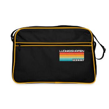 Ludwigshafenerin Ludwigshafener Ludwigshafen - Retro Tasche - Schwarz/Gold - Vorne