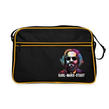 Le communisme a quitté le marxisme Karl Marx - Sac Retro - noir/or - Devant