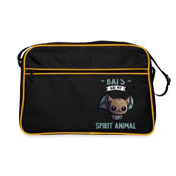 Les chauves-souris sont mon animal spirituel chauve-souris - Sac Retro - noir/or - Devant