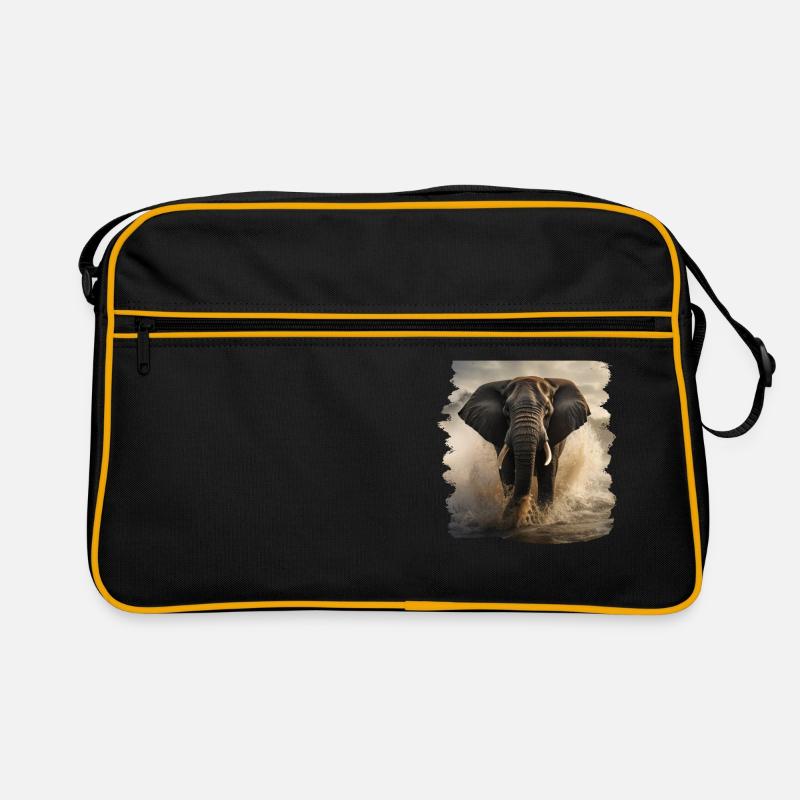 Elefanten realistic Elefant Retro Tasche