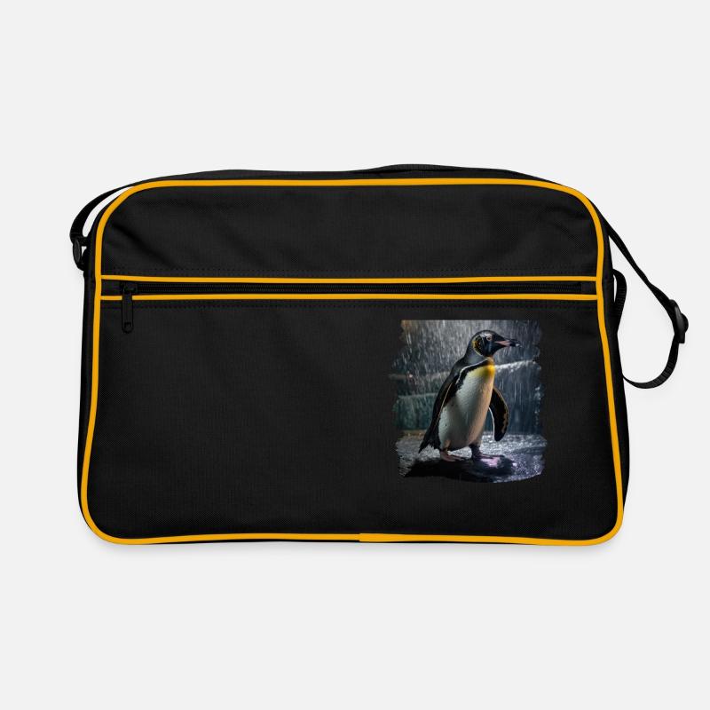 Pinguine realistic Pinguin Retro Tasche