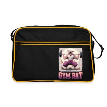 Gym Council Bodybuilding Weight Training Fun Fitness - Retro Bag - black/gold - Front