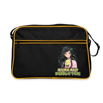 Anime et Boba Bubble Tea - Sac Retro - noir/or - Devant