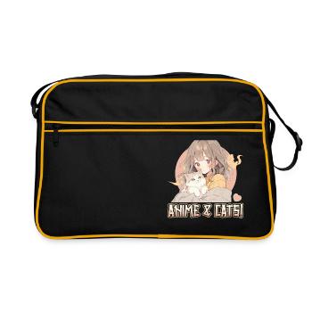 Anime et chats Kawaii Girl Anime - Sac Retro - noir/or - Devant