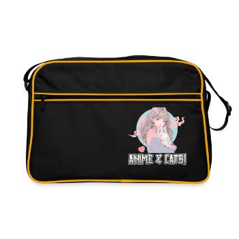 Anime et chats Kawaii Girl Anime - Sac Retro - noir/or - Devant