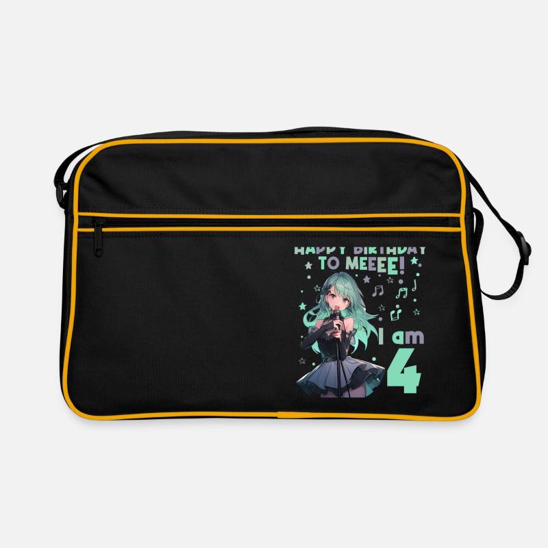 Anime Mandga K-Pop KPop Mädchen 4. Geburtstag Retro Tasche