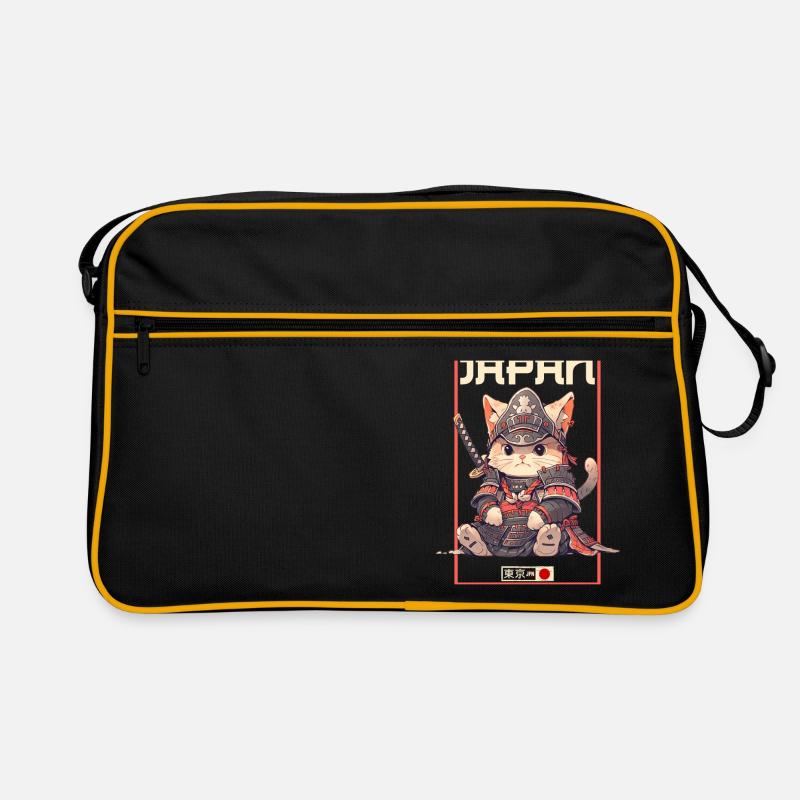 Asia Cat Japanese Samurai Samurai Retro Bag