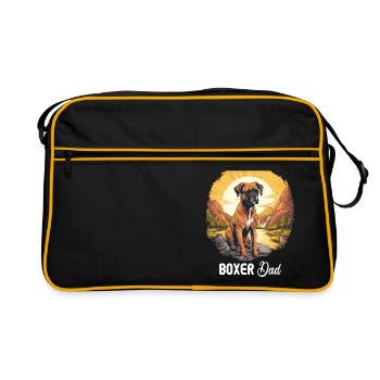 Chien Boxer - Sac Retro - noir/or - Devant