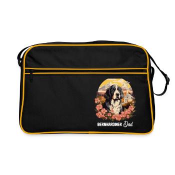 Chien Saint-Bernard - Sac Retro - noir/or - Devant