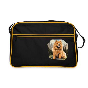 Chow Chow pour chien - Sac Retro - noir/or - Devant