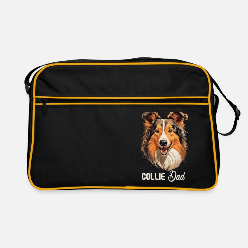 Chien Collie Sac Retro
