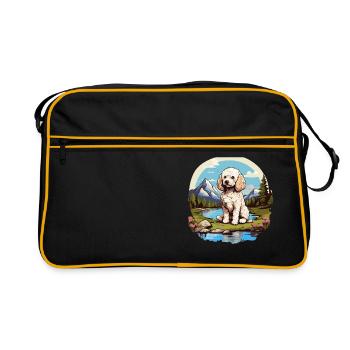 Caniche - Sac Retro - noir/or - Devant