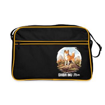 Shiba Inu - Sac Retro - noir/or - Devant