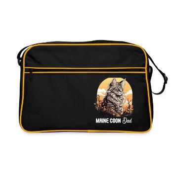 Maine Coon - Retro Bag - black/gold - Front