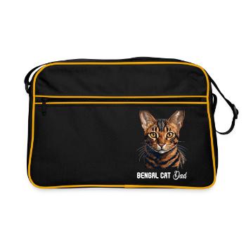 Chat du Bengale - Sac Retro - noir/or - Devant