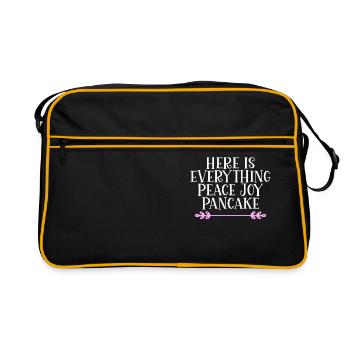 Here is everything Peace Joy Pancake Denglisch - Retro Bag - black/gold - Front