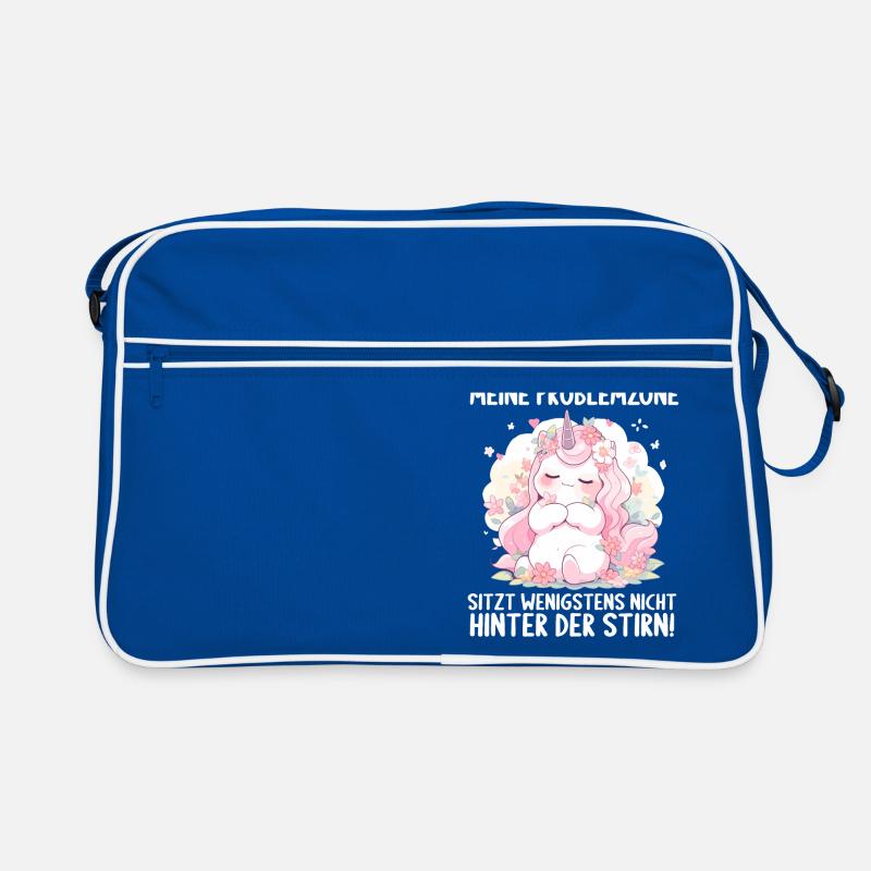 Meine Problemzone sitzt nicht hinter der Stirn Retro Tasche