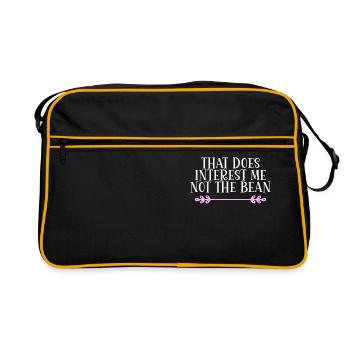 That does interest me not the bean Denglisch - Retro Bag - black/gold - Front