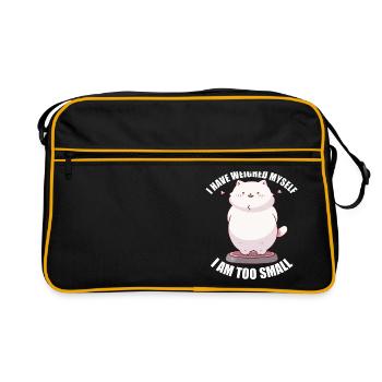 I've weighed myself I'm too small cat - Retro Bag - black/gold - Front