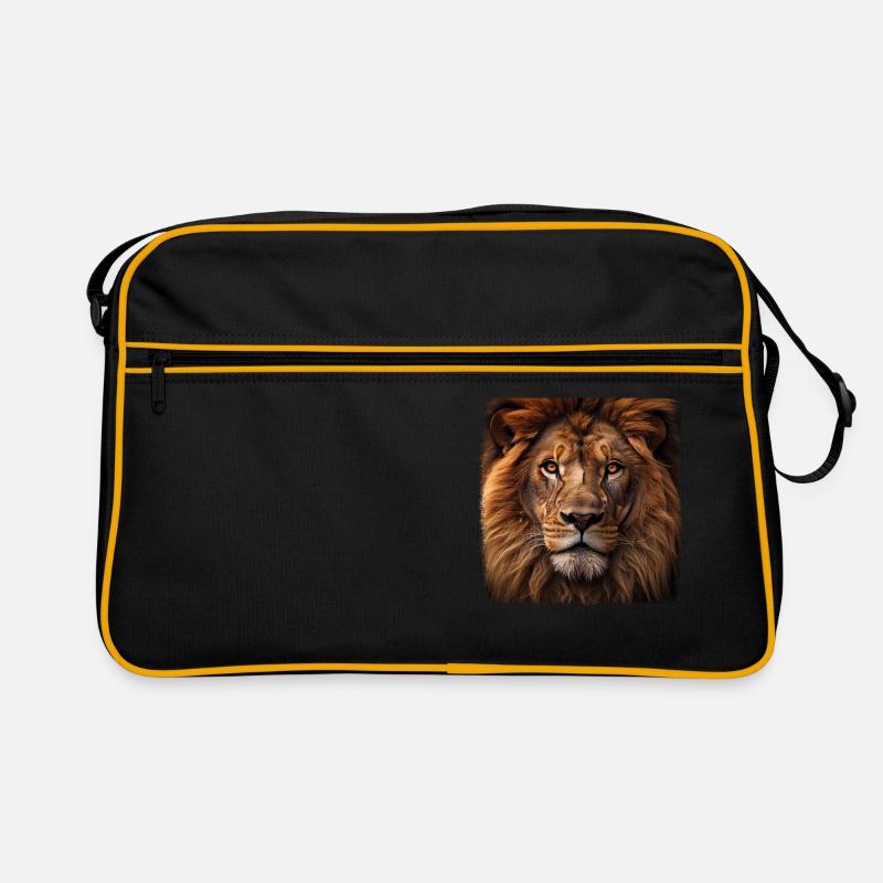 Löwen realistic Löwe Retro Tasche