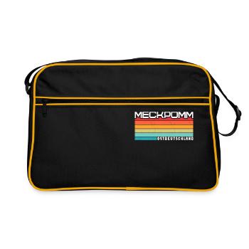 Meckpomm, Mecklembourg-Poméranie occidentale, - Sac Retro - noir/or - Devant