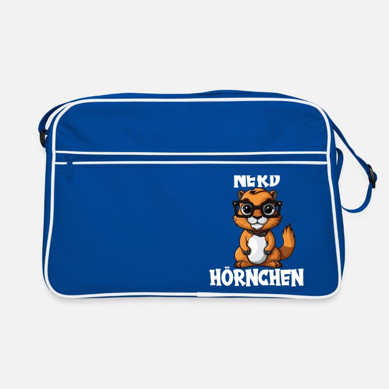 Nerdhörnchen Junge Jungen Erdhörnchen Nerdy Nerd Retro Tasche
