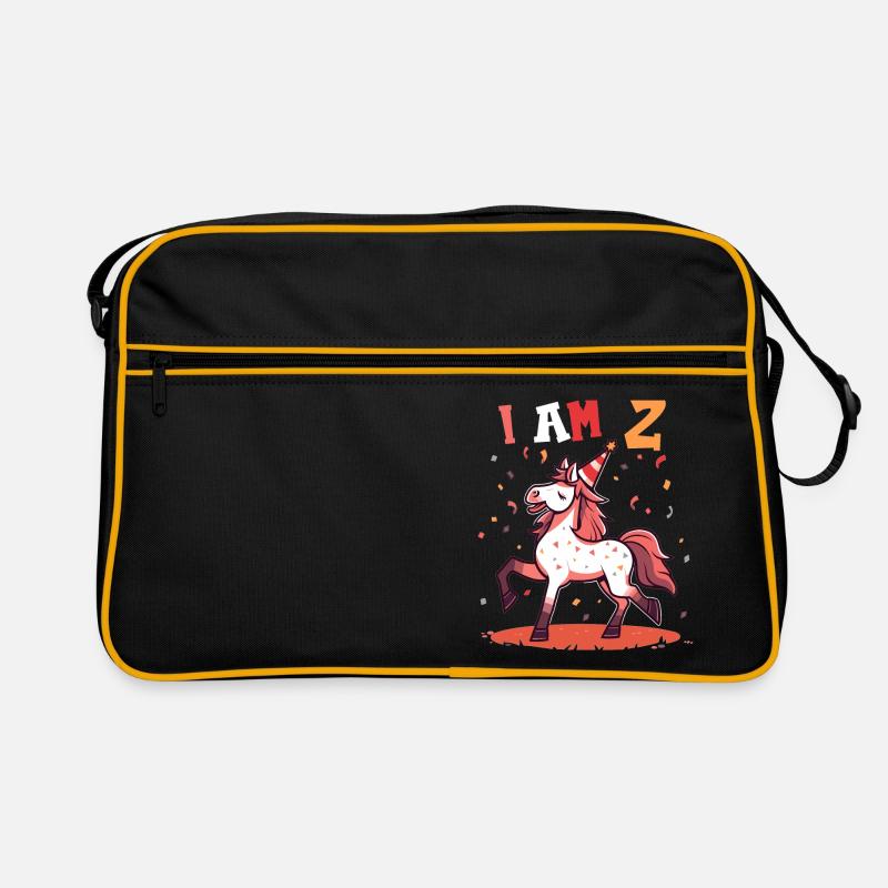 Ich bin 2 Jahre alt Pferde Pferd 2. Geburtstag Retro Tasche