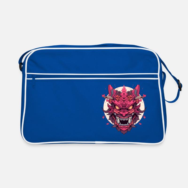 Japanischer Hannya Dämon Samurai Warrior Oni Maske Retro Tasche