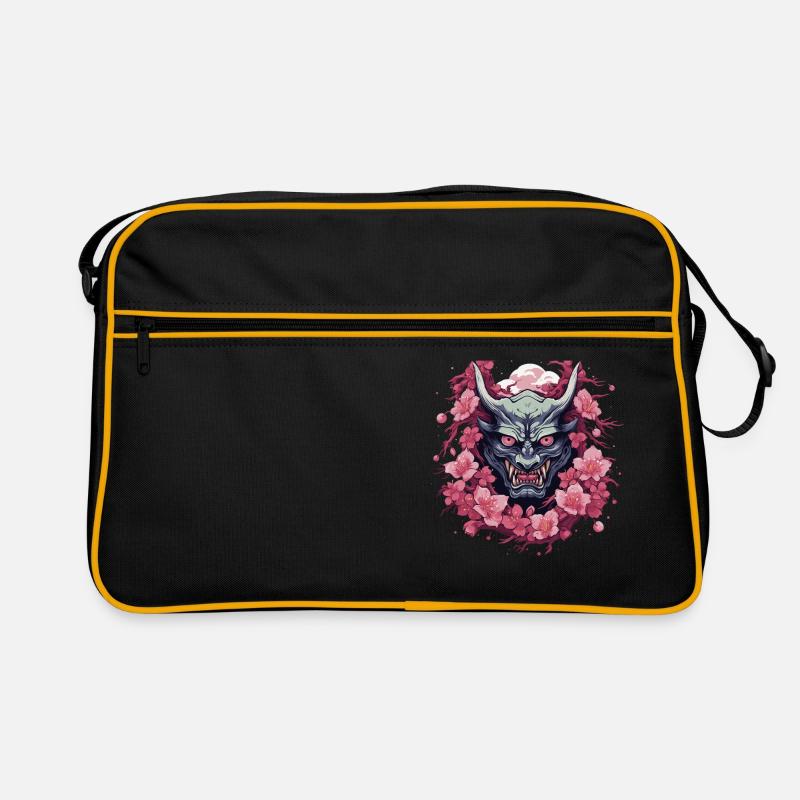 Japanischer Hannya Dämon Samurai Warrior Oni Maske Retro Tasche