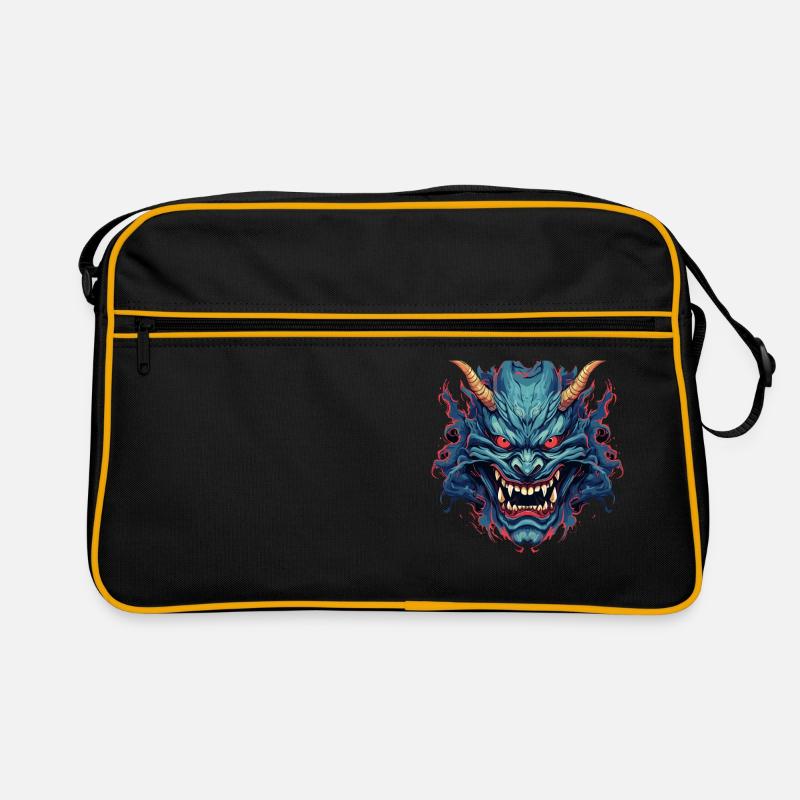 Japanischer Hannya Dämon Samurai Warrior Oni Maske Retro Tasche