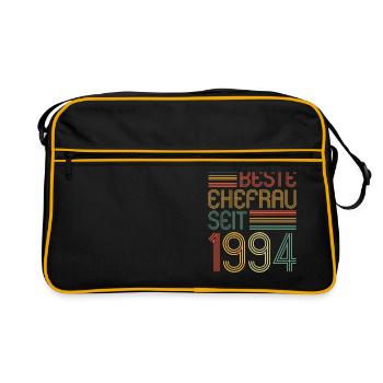Meilleure épouse depuis 1994 30e anniversaire de mariage - Sac Retro - noir/or - Devant