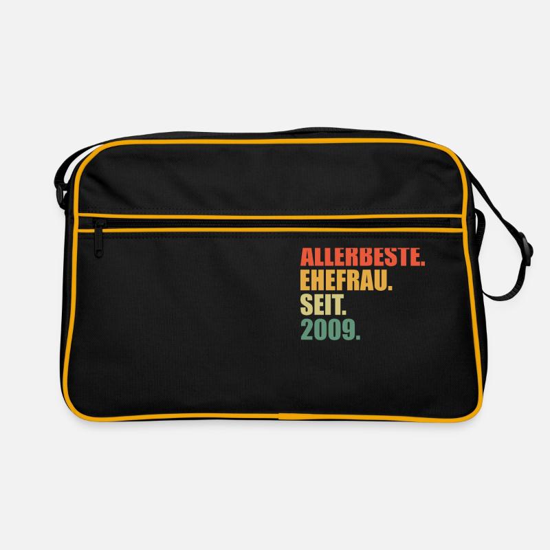 Beste Ehefrau seit 2009 15.Hochzeitstag Retro Tasche